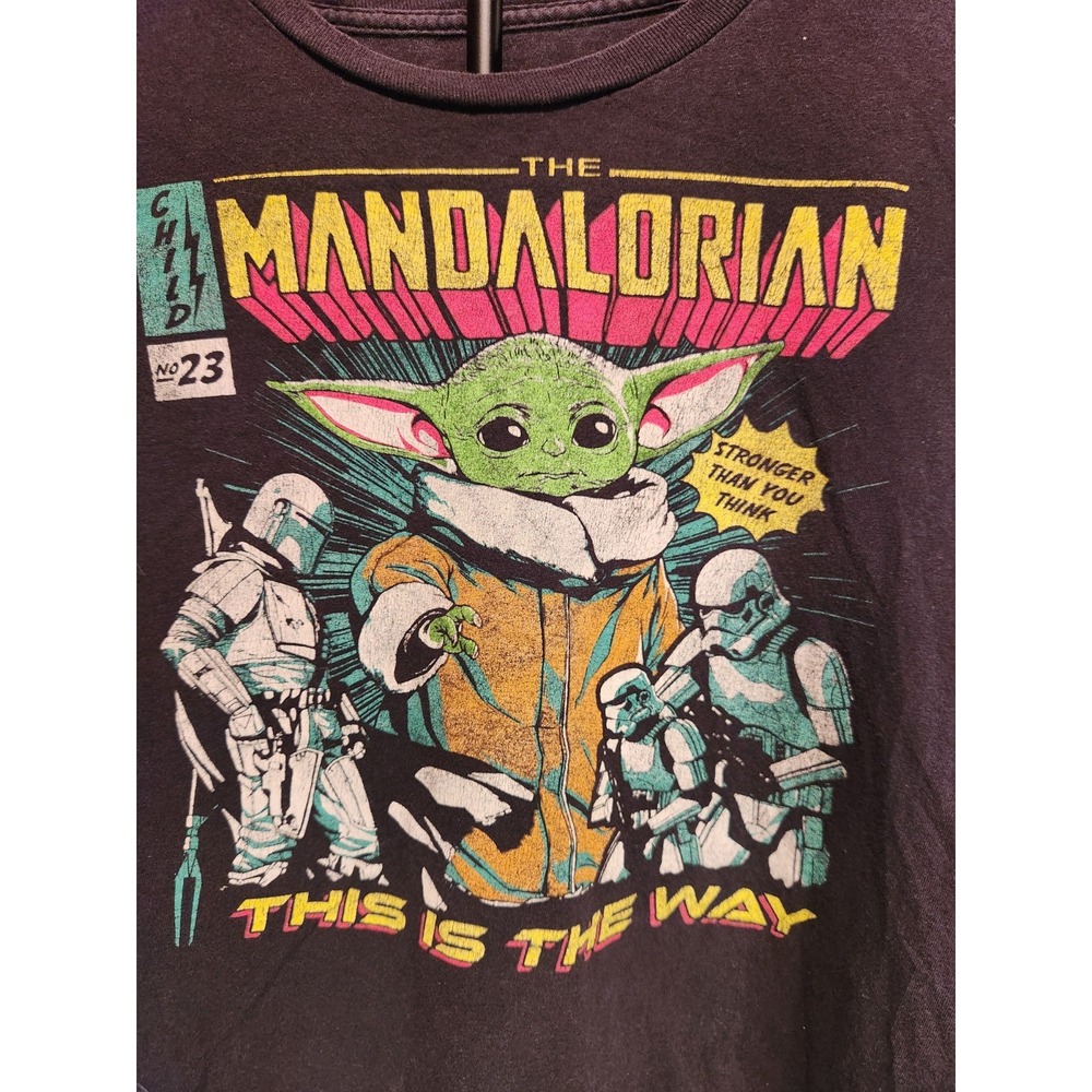 Mandalorian‎ Star Wars Grogu Baby Yoda Comic Sz L Black - Picture 3 of 5